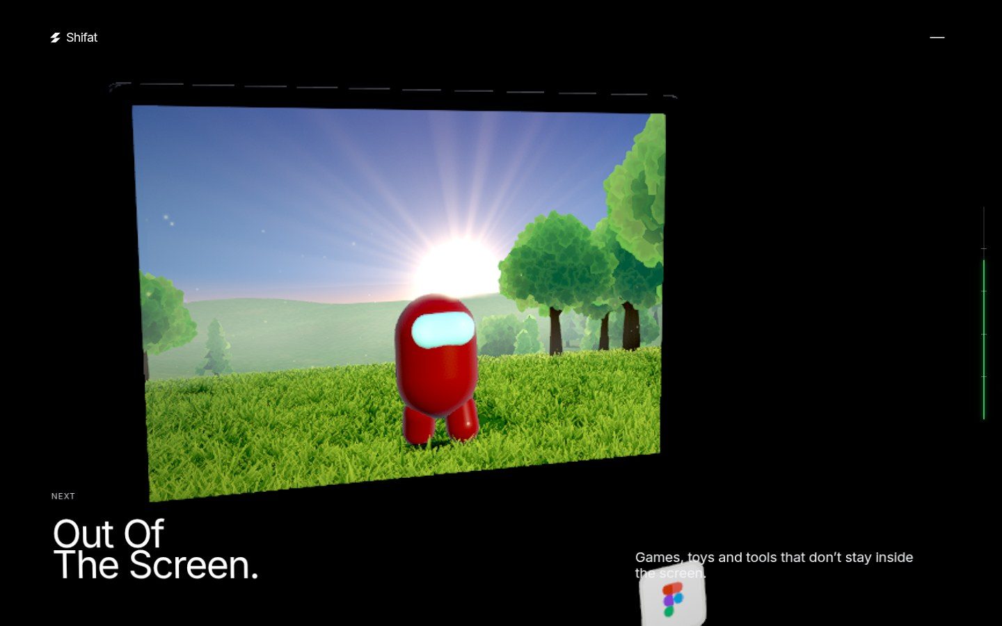 “Out of the screen”: the journey chapter at 1440 px.