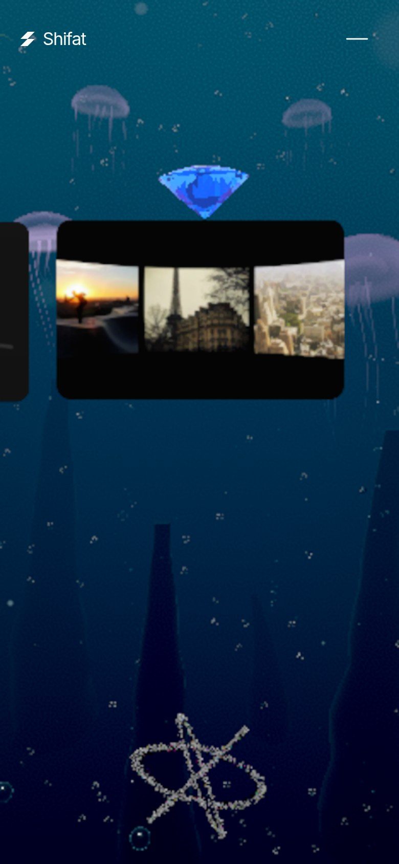 One camera, many worlds (phone, 390 px): surface, dive, systems.